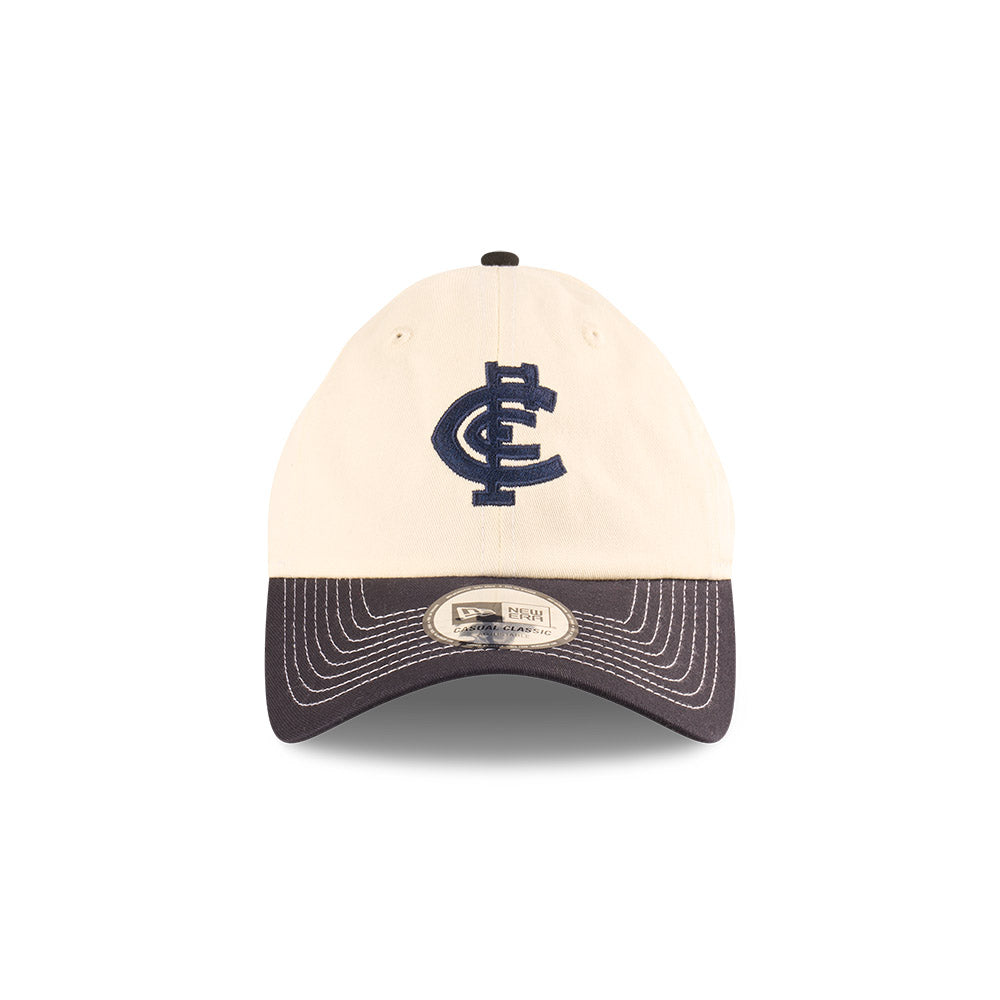 Carlton Blues Hat - 2025 AFL 2Tone Chrome Contrast Casual Classic Strapback Cap - New Era